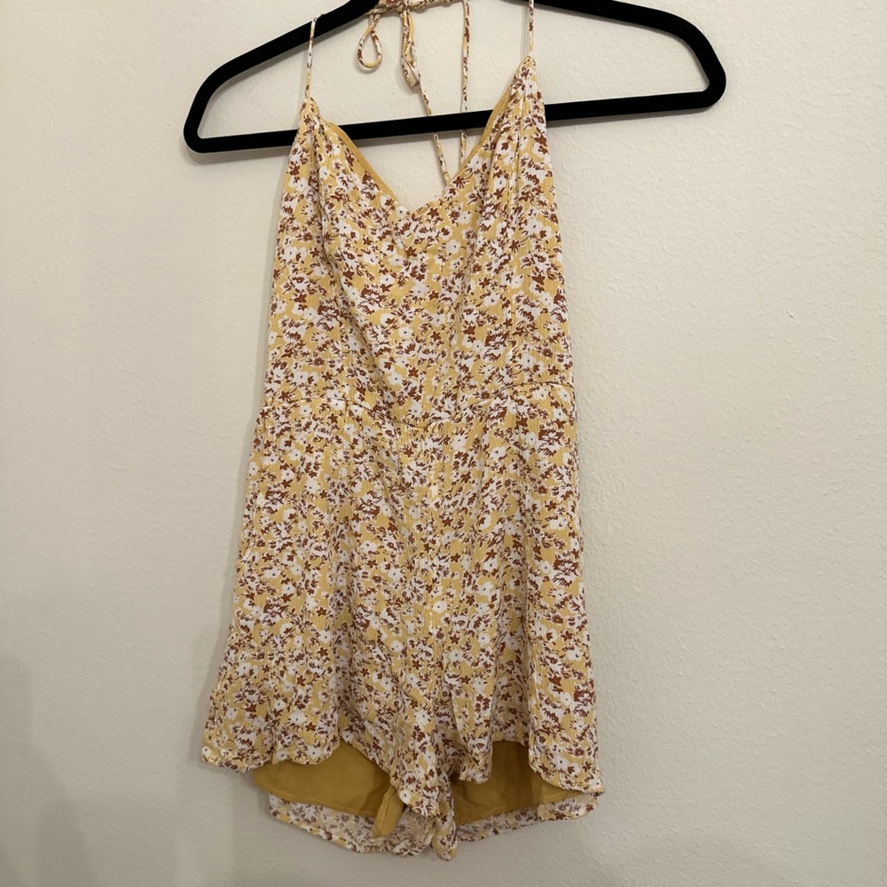 Abercrombie & Fitch Yellow Floral Dress - Picture 1 of 4